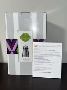 EUC Scentsy Full Size Wax Warmer Portland Lighthouse Galvanized Metal Rustic - Picture 1 of 9