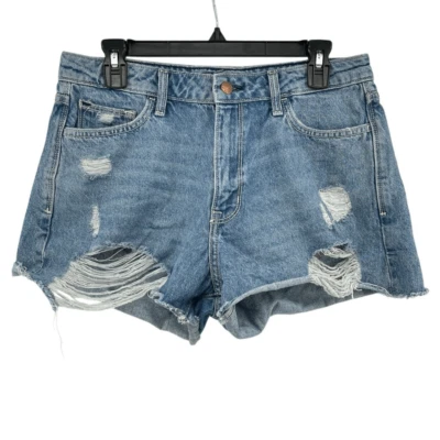 Pantalones Cortos de Denim Arizona Jean Co Distressed Tiro Alto Juniors Talla 11 Foto 1 de 4