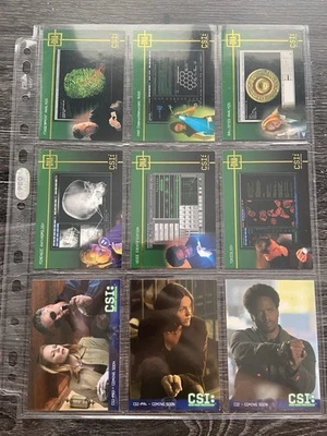 CSI Series 1 - "DNA Fingerprints" Set of 6 Gold Foil Chase Cards #DNA1-6 & Promo - Image 1 of 2