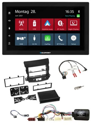 Blaupunkt Lenkrad Bluetooth DAB 2DIN USB Autoradio für Mitsubishi Outlander 2007 - Bild 1 von 4