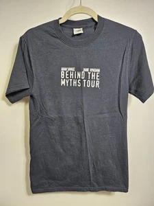 Y2K Behind The Myths Tour Adam Savage Jamie Hyneman Caution Shirt 2000s Sz S - Picture 1 of 11