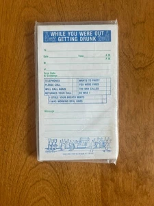 Vintage versiegelt Once Upon A Planet Memo Block "While You Were Out Getting Drunk" - Bild 1 von 2