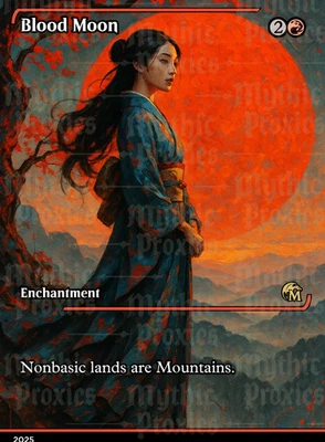 Blood Moon Japanese Showcase High Quality Altered Art Custom Proxy Playtest Card - Image 1 of 4