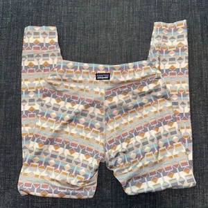 Patagonia Girls Leggings Size S Small 7/8 Geometric Colorful Print - Picture 1 of 7