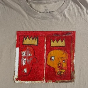 Jean Michael BASQUIAT Red Kings Art Tee Crowns Kings T Shirt Sz. L - Picture 1 of 5