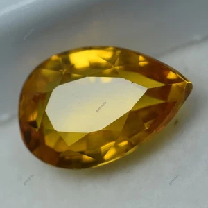 Ceylon Sapphire Yellow Pear Cut 7 Carat Natural CERTIFIED Loose Gemstone - Picture 1 of 7