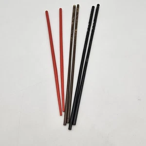 Lote De Colección De 3 Palillos De Madera Pintada Mezclada Surtidos 9" - 10.5" - Imagen 1 de 9