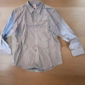 Brooks Brothers 346 HERREN BUTTON DOWN LANGARM HEMD 16 2/3 blau gestreift - Bild 1 von 5