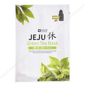 10ct/SNP - JEJU REST GREEN TEA SHEET MASK from 10pcs/Calming/Moisturizing - Picture 1 of 5