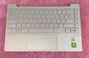 Genuine HP Envy 13-ba Palmrest Keyboard + Touchpad UK Silver - See Pictures - Picture 1 of 5