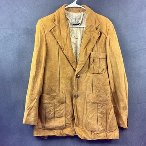 Blazer vintage anni 60 Wilson's House of scamosciato e pelle taglia uomo 36L western - Foto 1 di 11