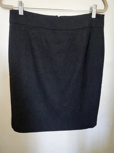 J. CREW - BLACK WOOL STRAIGHT SKIRT SZ. 10 - Picture 1 of 4