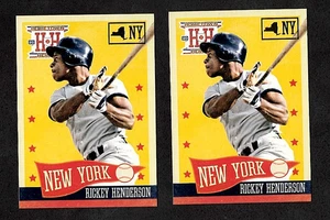 (2) LOTE - 2013 Panini Hometown Heroes STATE PARALEL NY - Rickey Henderson #50 - Imagen 1 de 1