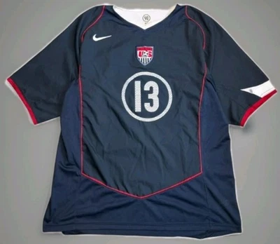 Nike USA US Soccer USMNT 2004/2005 Away Jersey RARE COBI JONES #13 Size XL - Image 1 of 2