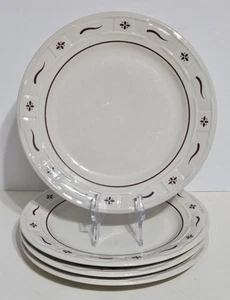 Longaberger Gewebt Traditionen Keramik Traditionell Rot Speiseteller - 4er Set - Bild 1 von 10