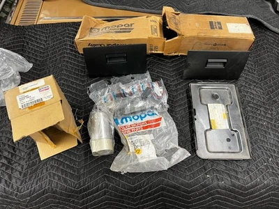 Lot Of NOS Mopar Parts Battery Tray Ash Tray Accumulator Turn Signal Switch - Image 1 of 4