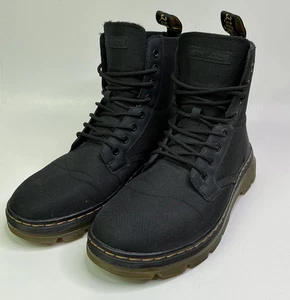 Dr. Marten Combs Herren Tech Stiefel schwarz Canvas Kampf Größe 10 LESEN - Bild 1 von 13