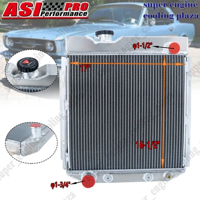 3-ROW ALUMINUM RADIATOR FOR 1960-1965 1961 FORD FALCON RANCHERO 5.0L V8 SWAP Foto 1 de 4