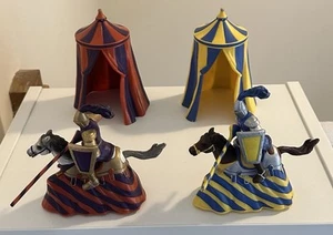 Vintage ELC Medieval Jousting Tents & Pull Back Horses With Knights x 2 - Picture 1 of 13