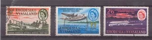 Rhodesia y Nyasaland, 1962 30th Anniv servicio de correo aéreo, sg 40-2, buen juego usado - Imagen 1 de 1