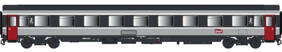 LS Models 40386 - Voiture VSE A9u déclassée, Corail+, SNCF carmillon - HO (1:87) - Photo 1/1