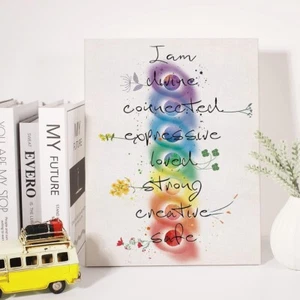 Chakra Meditation Quote 40x50cm Stretched Inspiration Canvas Wall Art Print - Picture 1 of 3