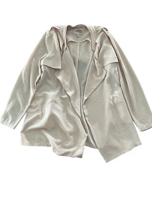 Chaqueta Forever 21 Mujer Melocotón Frente Abierto Ventilación Única Manga Larga Bolsillos Talla L Foto 1 de 4