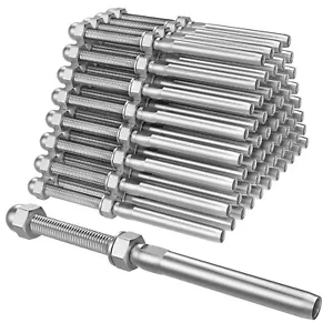 T316 1/8" Acero Inoxidable Swage Roscado Tensor Extremo Accesorios Cable Barandilla - Imagen 1 de 7