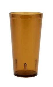 4er Pack 16 Unzen BPA Frei Kunststoff Becher Bruchsicher Trinkbecher Bernstein - Bild 1 von 3