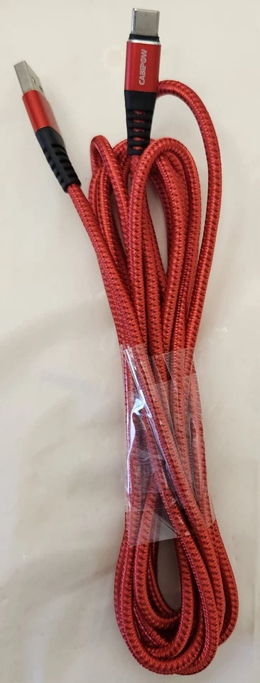 Heavy Duty Braided USB C Type-C Fast Charging Data Sync Charger Cable Long Cord - Image 1 of 1