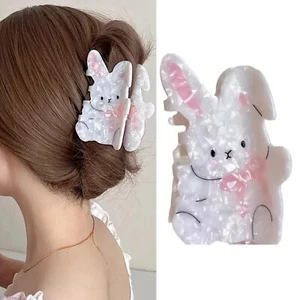 Easter Hair Clip Cute Rabbit Hair Claw Clip for Thick Thin Hair White Bunny H... - Picture 1 of 7