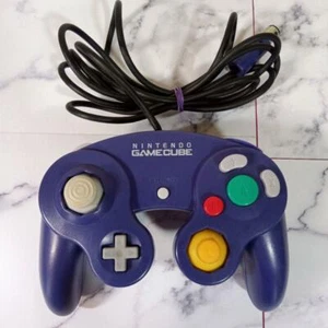 Nintendo Official GameCube Game Controller Pad Violet Blue GC Wii Joystick Used - Picture 1 of 3