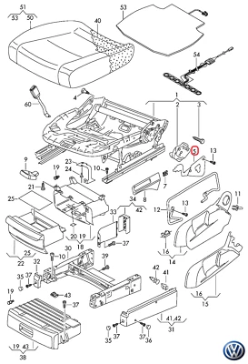 Original VOLKSWAGEN 1K0881092D Ajuste Altura, Asiento Delantero Derecho Golf Touran Foto 1 de 3