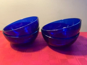 Kaj Franck Kartio Cobalt Blue Glass Bowls Iittala Arabia Finland - Picture 1 of 12