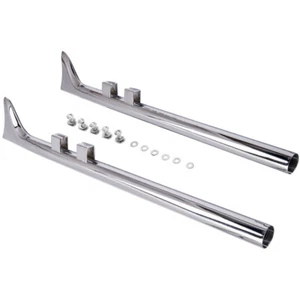 Steel 36" Fishtail Exhaust Muffler Pipe Slip On For Harley Touring 1995-2006 - Picture 1 of 12