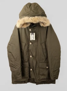 NEU MIT ETIKETT WOOLRICH Herren Gr. US XL laminierter Daunenparka grün Goretex Fellkapuze - Bild 1 von 15