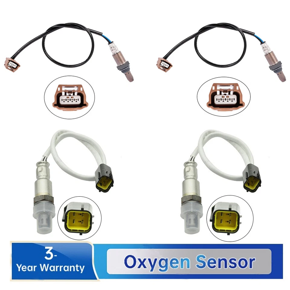 Sensor de oxigênio O2 4 peças up/downstream fabricante de equipamento original para 2011-2013 Infiniti G37 M37 3.7L V6 - Imagem 1 de 4