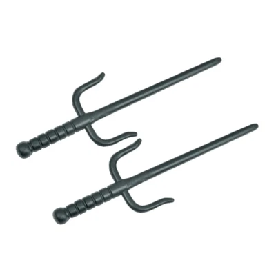 PFGSPORTS Hard Flexible Plastic Training Rubber Sai Black