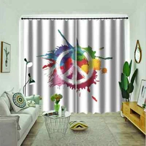 Color novel splash-ink design  Printing 3D Blockout Curtains Fabric Window - Bild 1 von 8