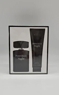 Paquete de 2 NIGHT por PERRY ELLIS Eau De Toilette EDT Spray + Juego de Gel de Ducha 3.4 OZ cada uno Foto 1 de 4