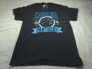 Carolina Panthers Shirt Large Football Logo Junk Food Black Mens Tee - Picture 1 of 8