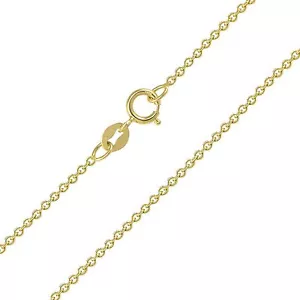 14K massives Gelbgold Rolo Halskette Kette 1,1 mm 16-24 Zoll - Kabelverbindung Damen Herren - Bild 1 von 3
