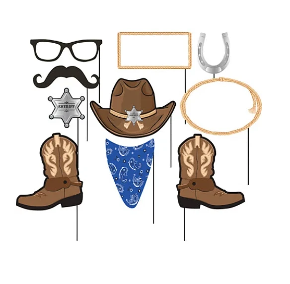 Bandana Azul Vaquero Tema Fiesta Accesorios (10 Piezas), Multicolor NUEVO  Foto 1 de 1