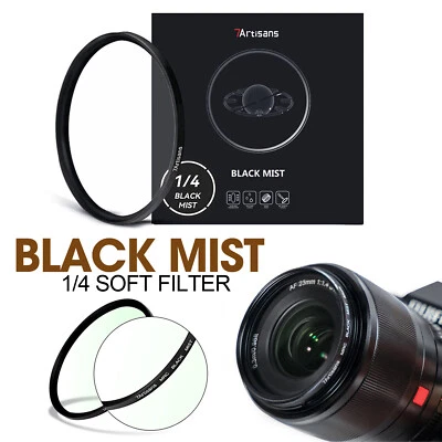  46/67/77/82mm 7artisans Black Mist diffusion 1/4 Soft Filter Dreamy soft focus - Image 1 of 4