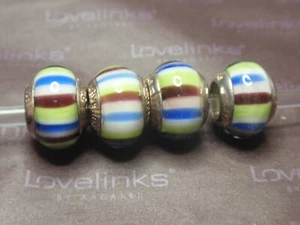 ** Original Lovelinks * BON BON STRIPE X 1 Murano Bead ** - Bild 1 von 1
