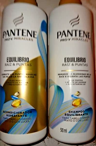 PANTENE Hidratante Equilibrio Raíz y Puntas Pro-V SHAMPOO Y ACONDICIONADOR SET - Picture 1 of 7