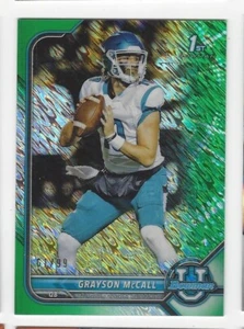 2021-22 Bowman U University 1st Chrome GRAYSON McCALL GREEN SHIMMER /99 card #55 - Picture 1 of 2