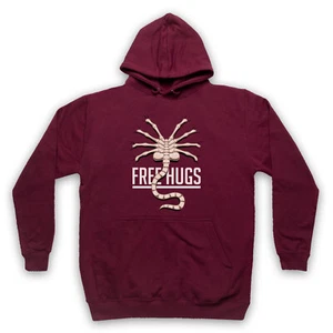 ALIENS ALIEN UNOFFICIAL FACEHUGGER FREE HUGS FILM SPACE ADULTS UNISEX HOODIE - Picture 1 of 11