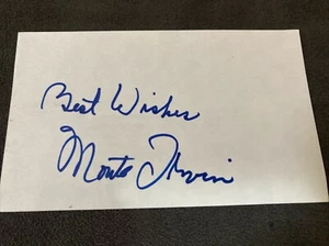 Monte Irvin Autographed Index Card - Picture 1 of 2