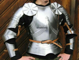 Medieval Mandalorian Inspired Leg Armor, Jacket, Shoulder, Bracers, Helmet